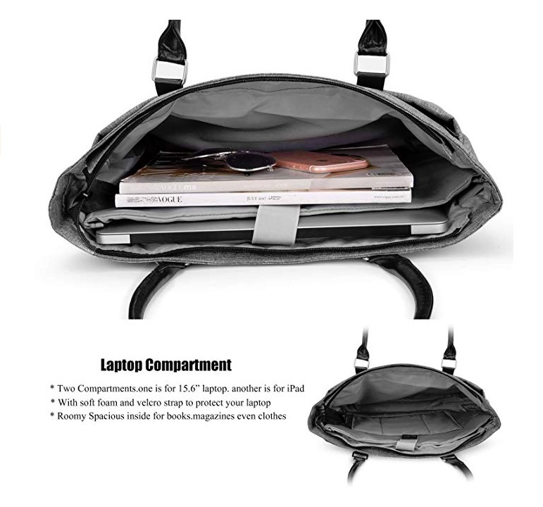 DTBG Laptop Tote Bag, Women Shoulder Bag Briefcase Casual Handbag Laptop - Image 9