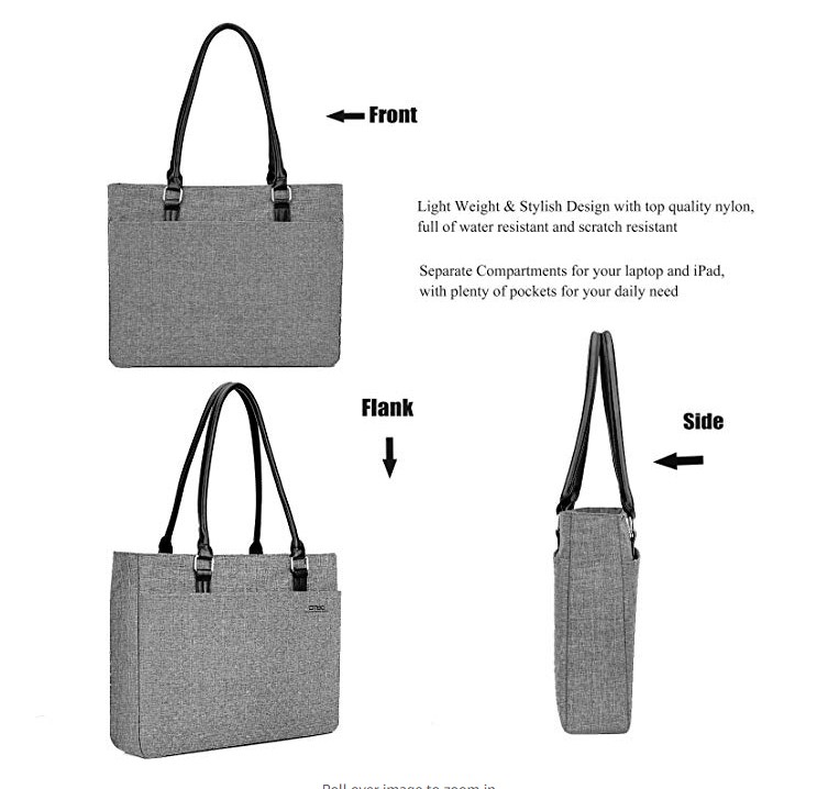 DTBG Laptop Tote Bag, Women Shoulder Bag Briefcase Casual Handbag Laptop - Image 8
